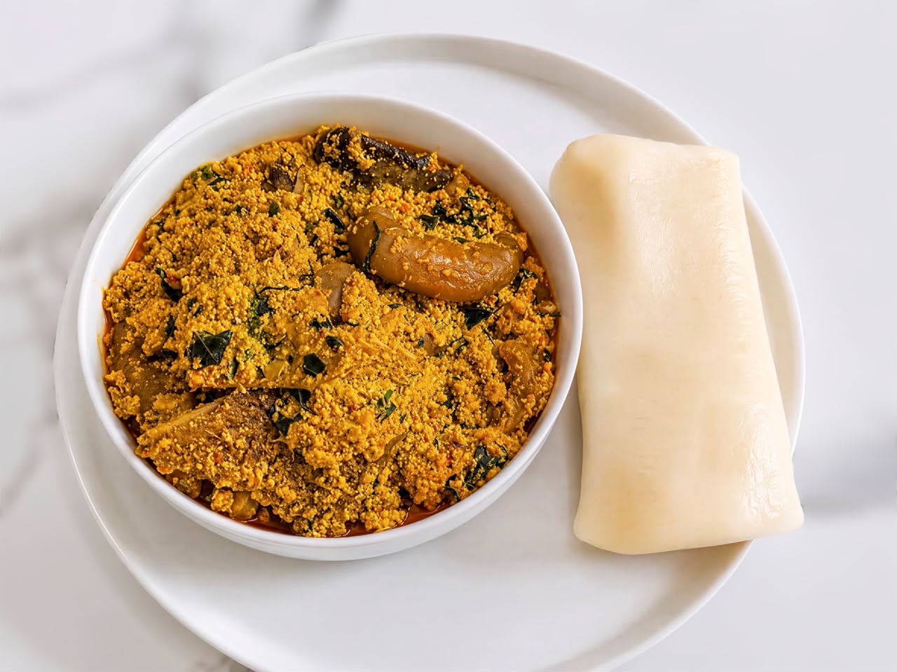 Egusi soup with a choice of swallow